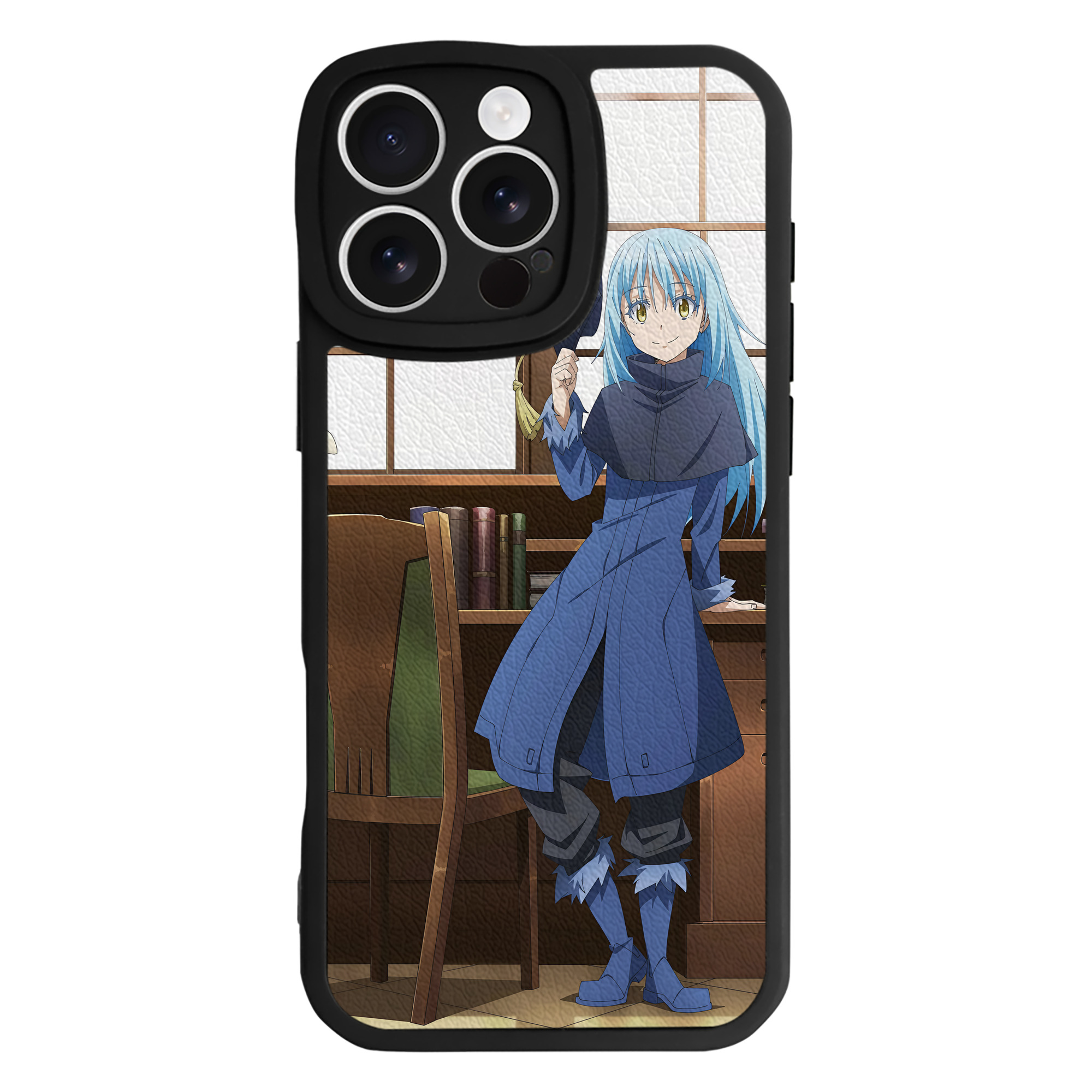 （画像用） 転スラ Regarding Reincarnated to Slime 【iPhone 16シリーズ対応】シリコンスマホケース（レザー調） 材質：シリコン
